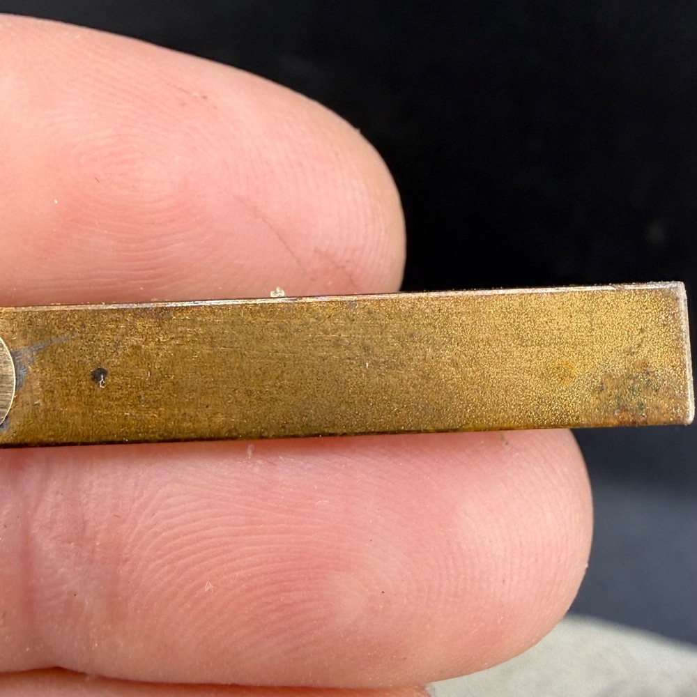 Vintage Gold Filled Bar Brooch Engraved Signed - Picture 7 of 12